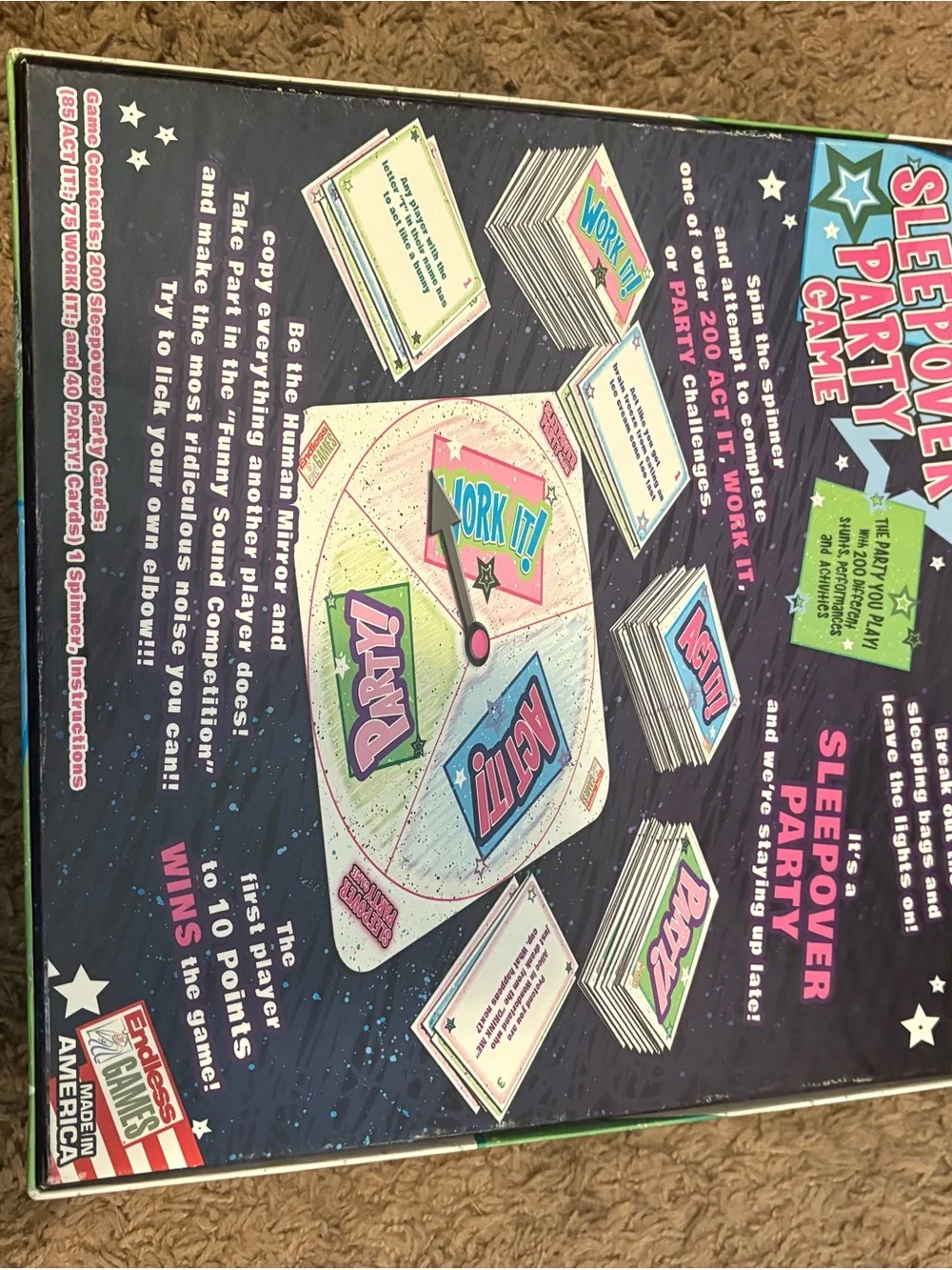 Sleepover Party Game - Pink & Blue